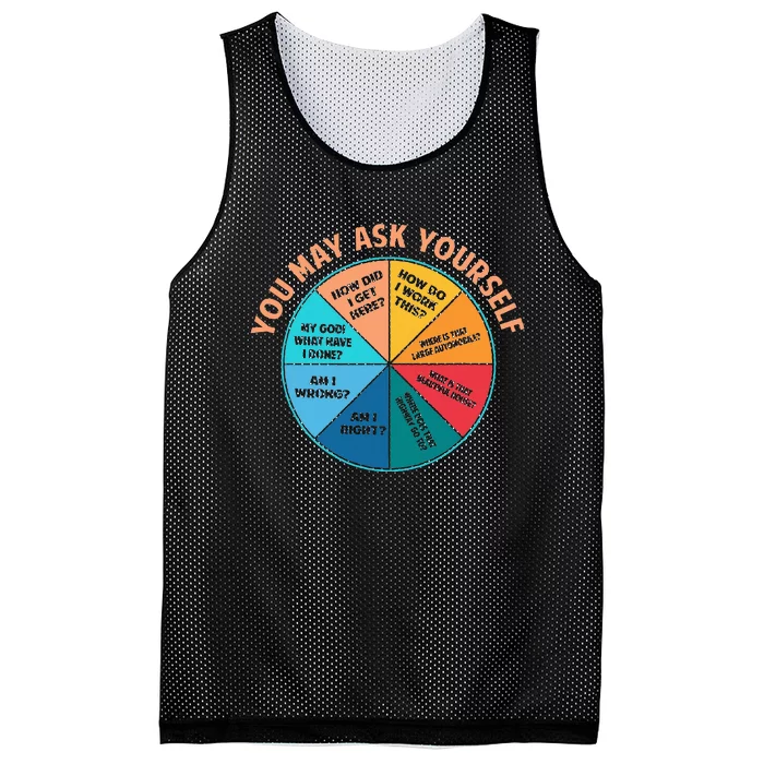 You May Ask Yourself Once In A Lifetime Pie Chart Mesh Reversible Basketball Jersey Tank