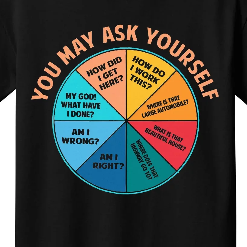 You May Ask Yourself Once In A Lifetime Pie Chart Kids T-Shirt