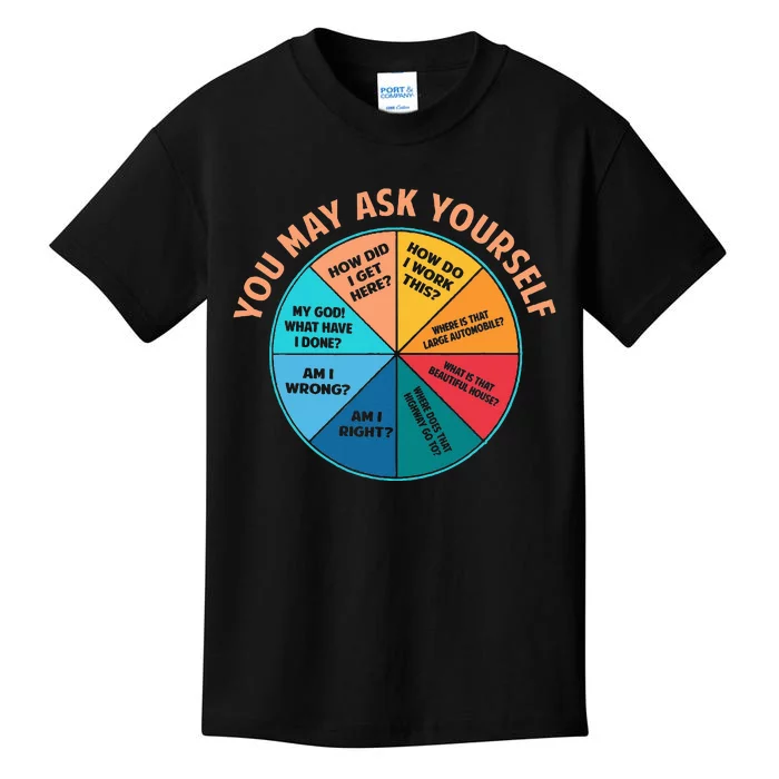 You May Ask Yourself Once In A Lifetime Pie Chart Kids T-Shirt