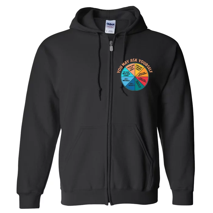 You May Ask Yourself Once In A Lifetime Pie Chart Full Zip Hoodie