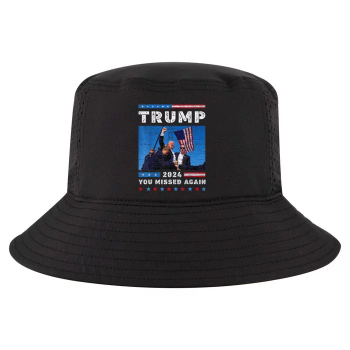 You Missed Again President Trump Political 2024 Cool Comfort Performance Bucket Hat