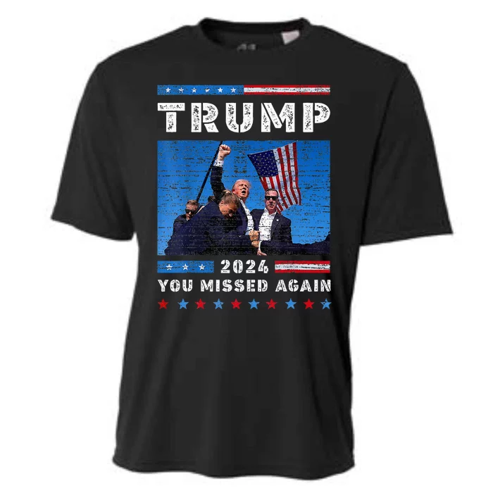 You Missed Again President Trump Political 2024 Cooling Performance Crew T-Shirt