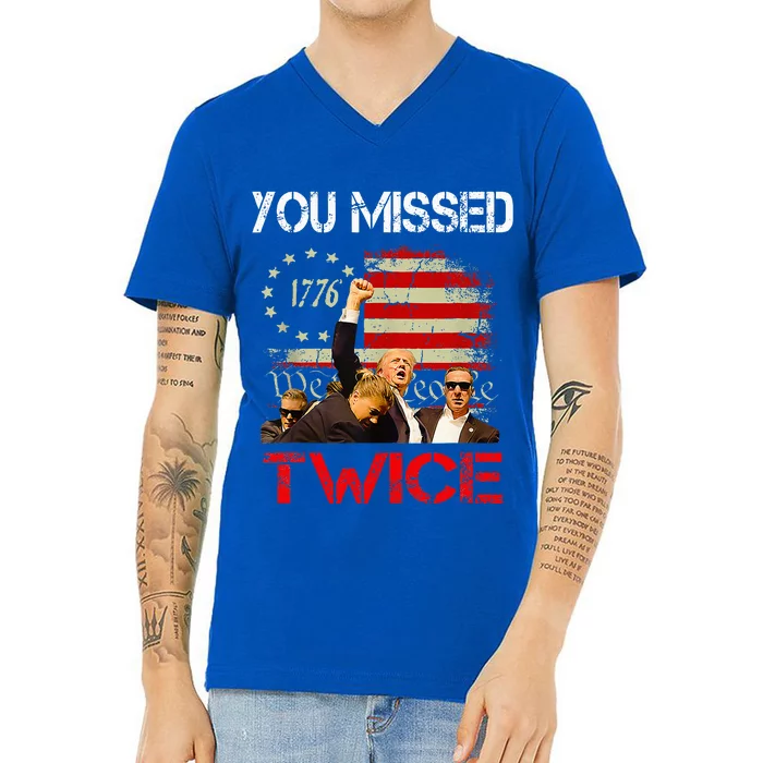 You Missed Again You Missed V-Neck T-Shirt