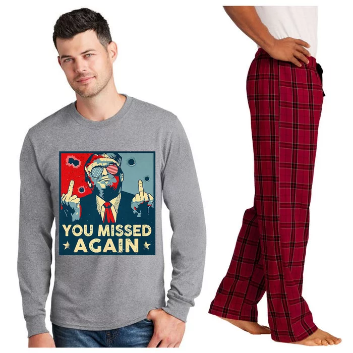 You Missed Again You Missed 2.0 U Flag Long Sleeve Pajama Set