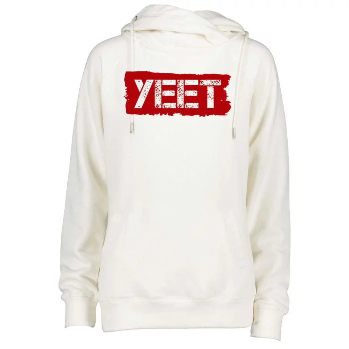 Yeet Meme Army Stamp Style Womens Funnel Neck Pullover Hood