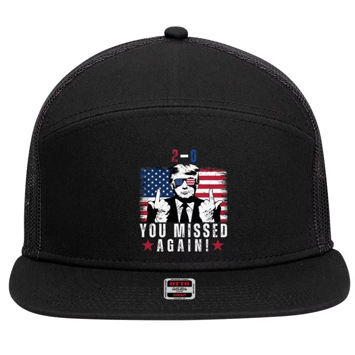 You Missed Again 20 7 Panel Mesh Trucker Snapback Hat