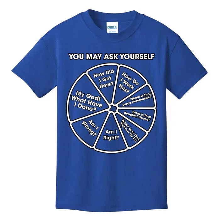 You May Ask Yourself Classic 80S Pop Music Retro Pie Chart Kids T-Shirt