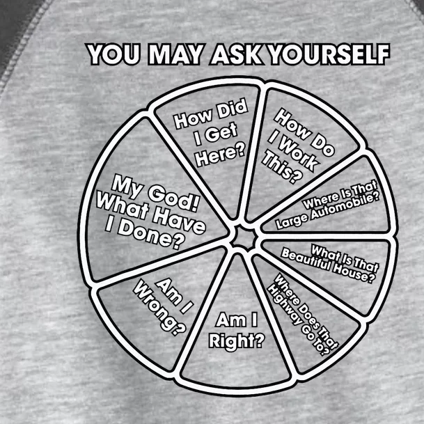 You May Ask Yourself Classic 80S Pop Music Retro Pie Chart Toddler Fine Jersey T-Shirt