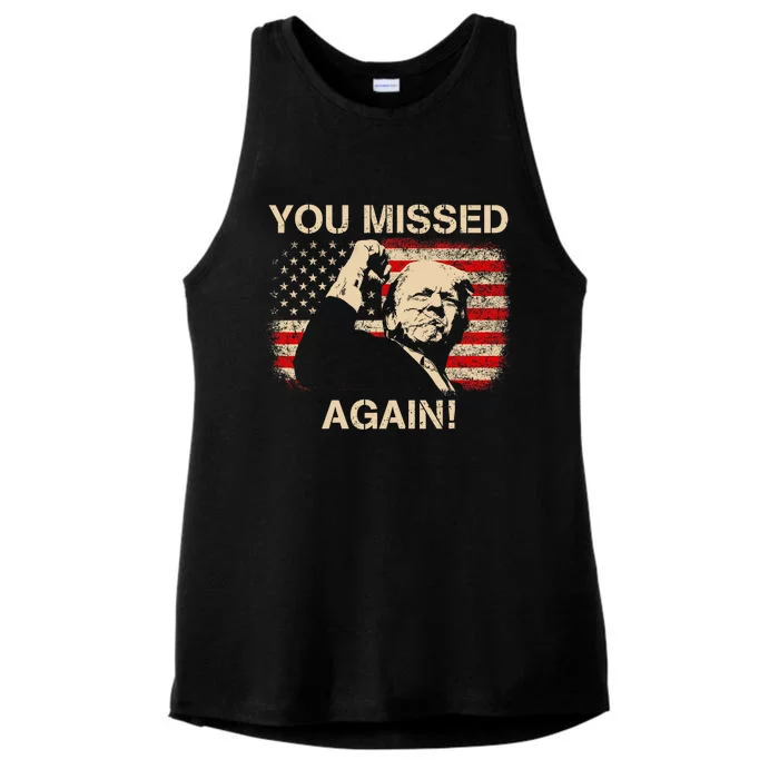 You Missed Again Ladies Tri-Blend Wicking Tank