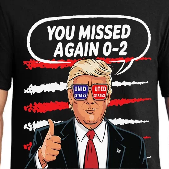 You Missed Again Trump 2024 Usa Flag Pajama Set