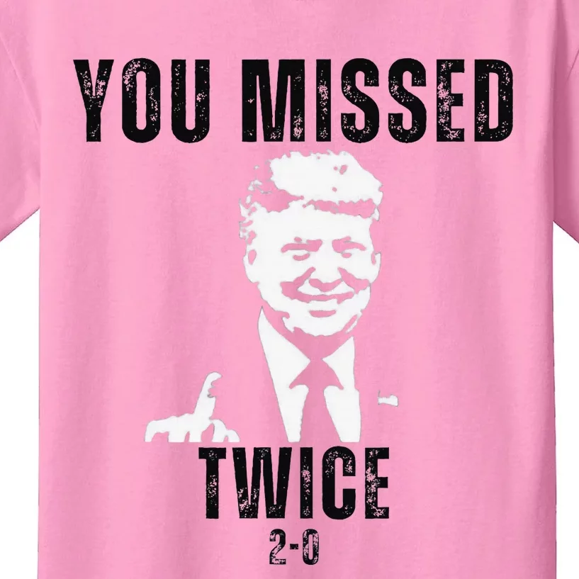 You Missed Again You Missed Me Twice Shot Republican Pro Kids T-Shirt