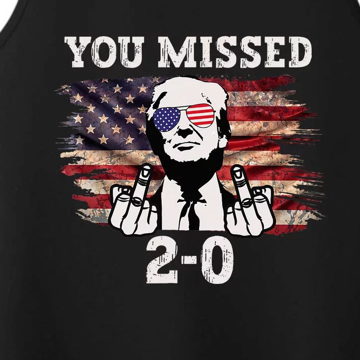 You Missed Again Us Flag You Missed 20 You Missed Twice Performance Tank