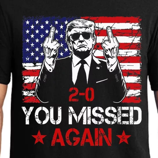 You Missed Again Trump 2024 Election Us Flag Pajama Set