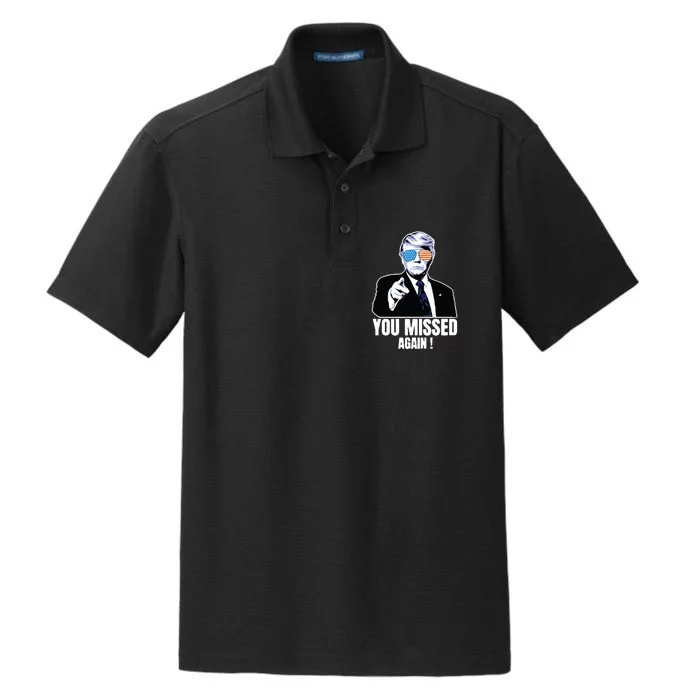 You Missed Again Dry Zone Grid Performance Polo