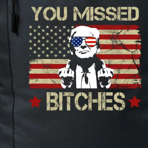 You Missed B!!Ches Donald Trump Middle Finger Usa Flag Daily Commute Backpack