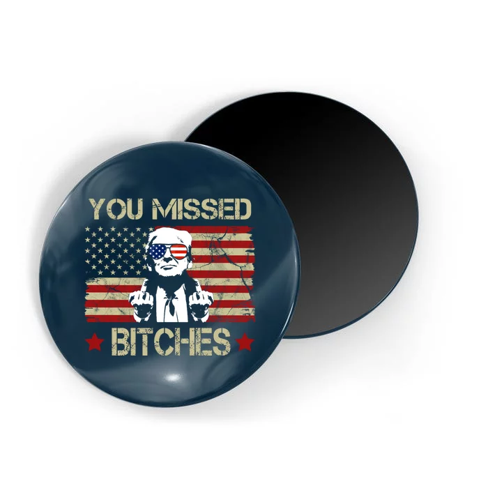 You Missed B!!Ches Donald Trump Middle Finger Usa Flag Magnet