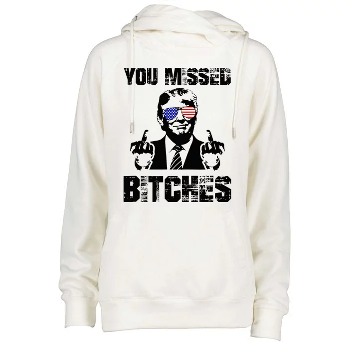 You Missed Bitches Trump 2024 Usa Election 2024 Womens Funnel Neck Pullover Hood