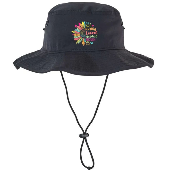 You Matter Be Kind Flower Self Care Tal Health Awareness Legacy Cool Fit Booney Bucket Hat