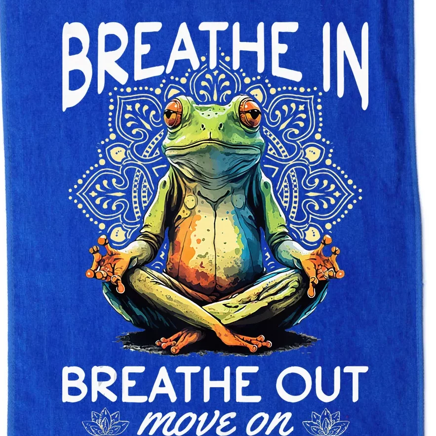 Yoga Meditation Breathe In Breathe Out Move On Platinum Collection Golf Towel