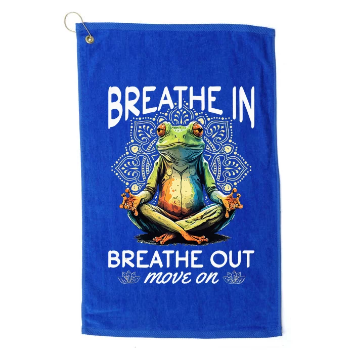 Yoga Meditation Breathe In Breathe Out Move On Platinum Collection Golf Towel