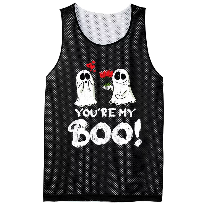 Youre My Boo Lazy Halloween Costume Funny Ghost Couple Mesh Reversible Basketball Jersey Tank