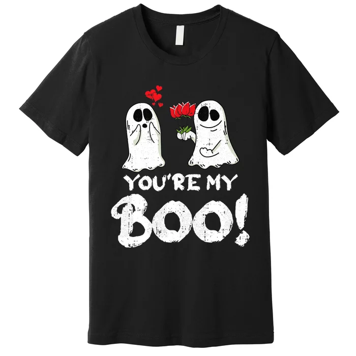 Youre My Boo Lazy Halloween Costume Funny Ghost Couple Premium T-Shirt