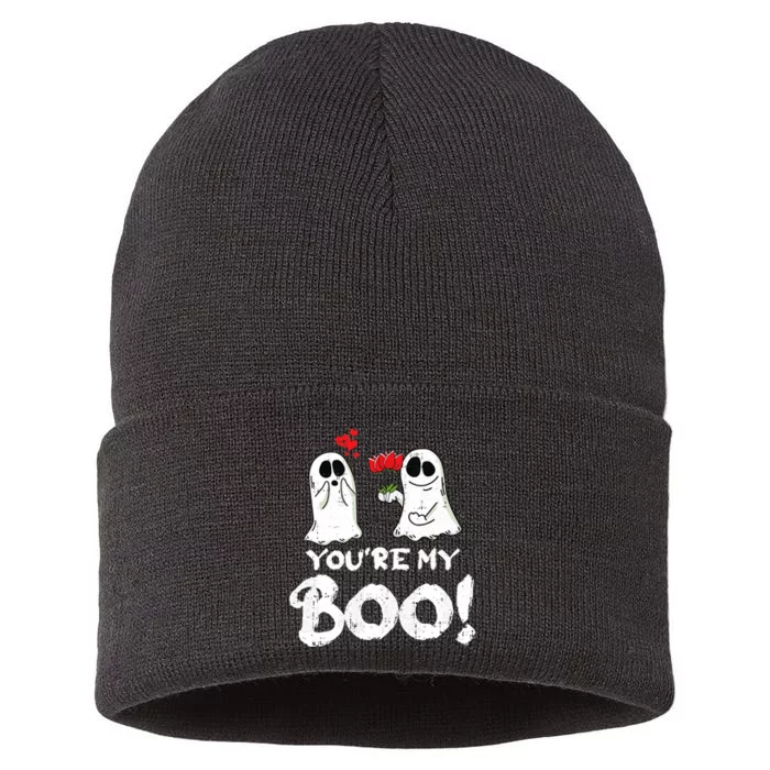 Youre My Boo Lazy Halloween Costume Funny Ghost Couple Sustainable Knit Beanie