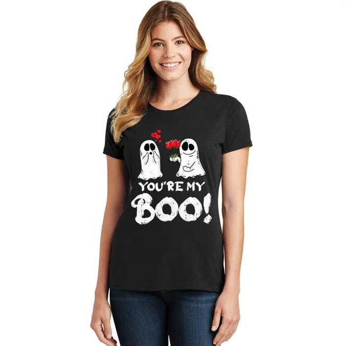 Youre My Boo Lazy Halloween Costume Funny Ghost Couple Women's T-Shirt