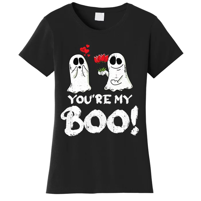 Youre My Boo Lazy Halloween Costume Funny Ghost Couple Women's T-Shirt