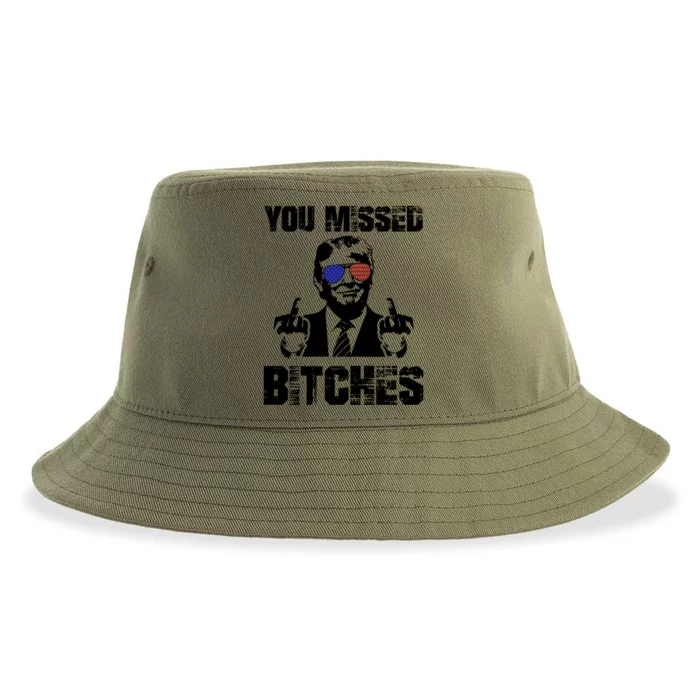 You Missed Bitches Trump 2024 Usa Election 2024 Gift Sustainable Bucket Hat