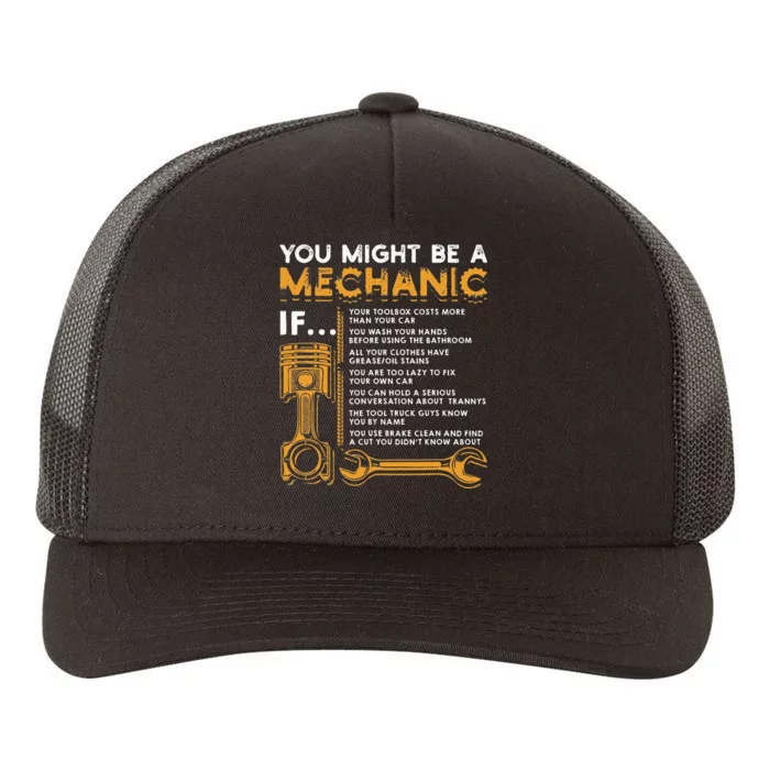 You Might Be A Mechanic If Funny Mechanic Gifts Yupoong Adult 5-Panel Trucker Hat