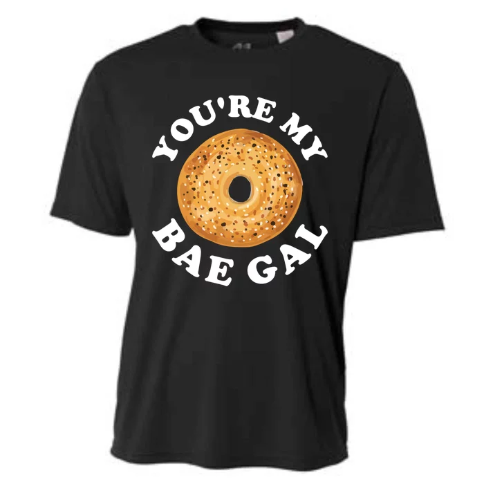 Youre My Bae Gal Pun Bagel Lover Great Gift Cooling Performance Crew T-Shirt