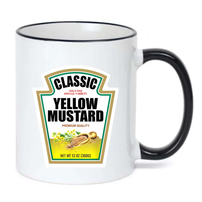 Yellow Mustard Condiment Group Halloween Costume Black Color Changing Mug