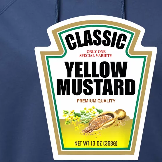 Yellow Mustard Condiment Group Halloween Costume Performance Fleece Hoodie