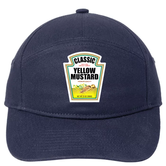 Yellow Mustard Condiment Group Halloween Costume 7-Panel Snapback Hat