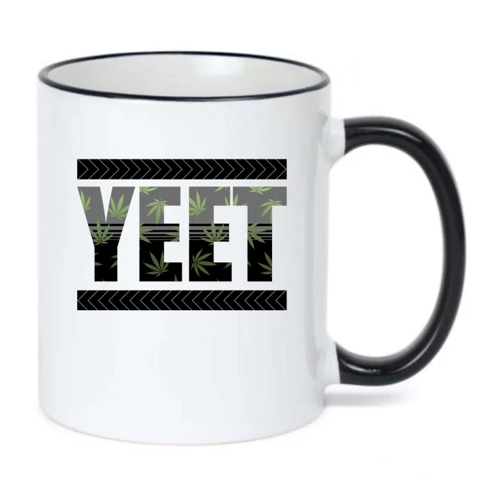 Yeet Meme Cannabis Leaf Pattern Black Color Changing Mug