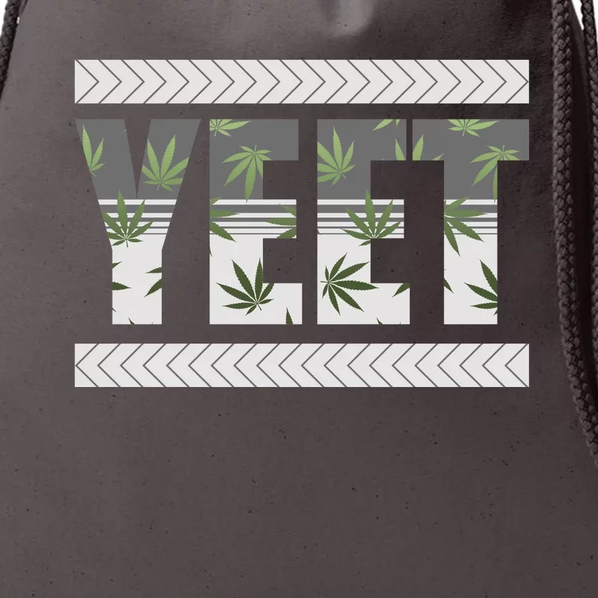 Yeet Meme Cannabis Leaf Pattern Drawstring Bag