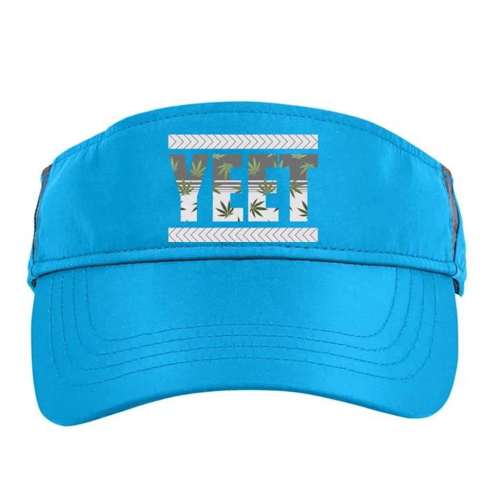 Yeet Meme Cannabis Leaf Pattern Adult Drive Performance Visor