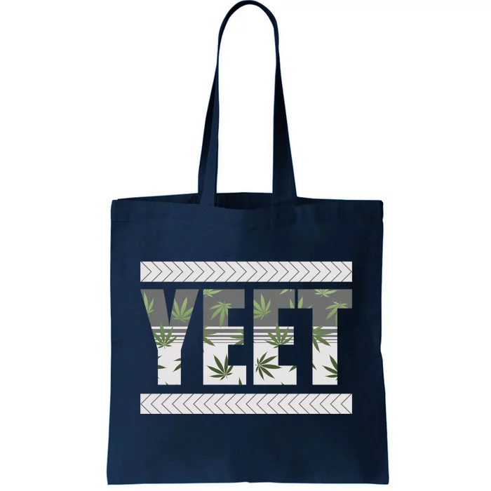 Yeet Meme Cannabis Leaf Pattern Tote Bag