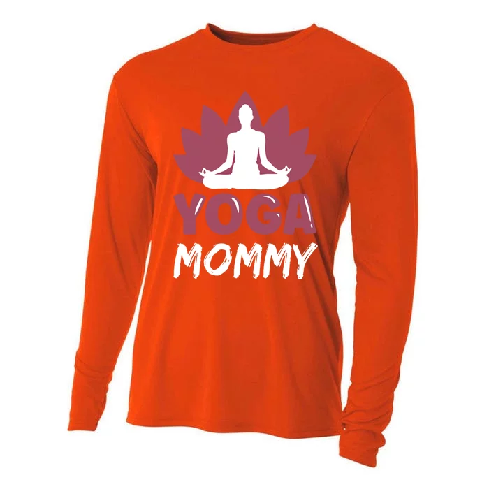 Yoga Mommy Cute Hobby Meditation Lover Mom Mother Mama Gift Cooling Performance Long Sleeve Crew