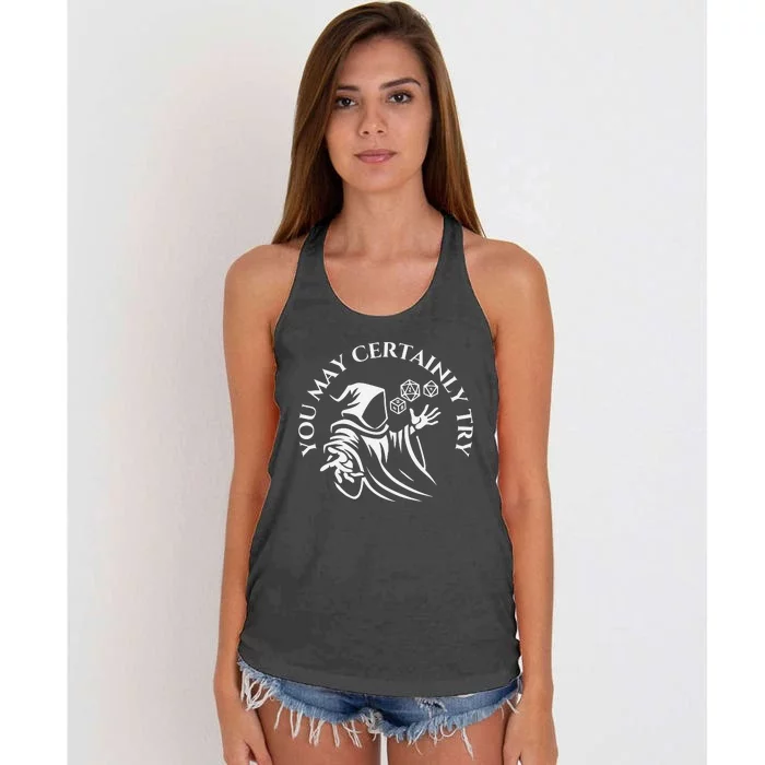 You May Certainly Try Women's Knotted Racerback Tank