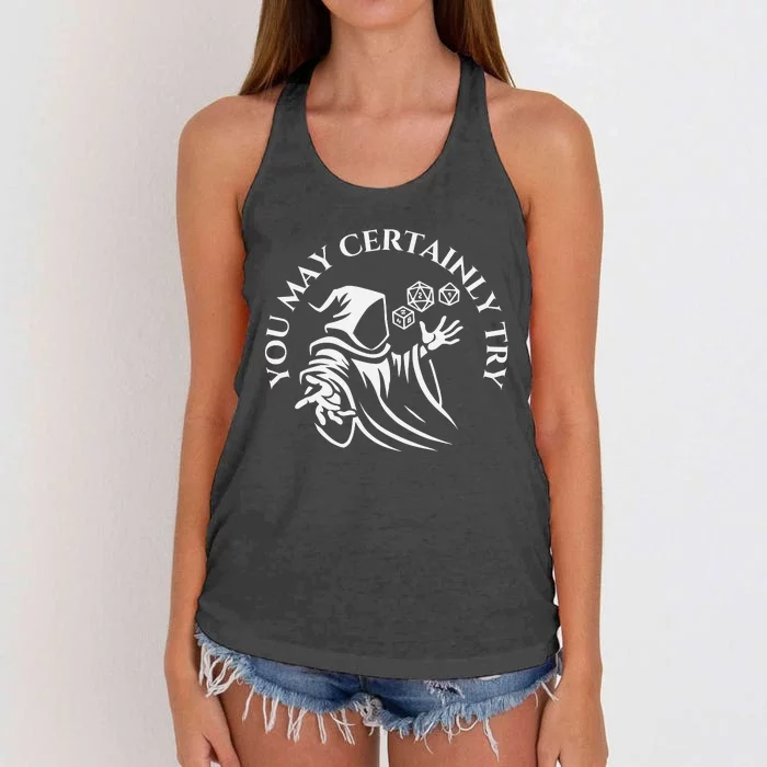 You May Certainly Try Women's Knotted Racerback Tank