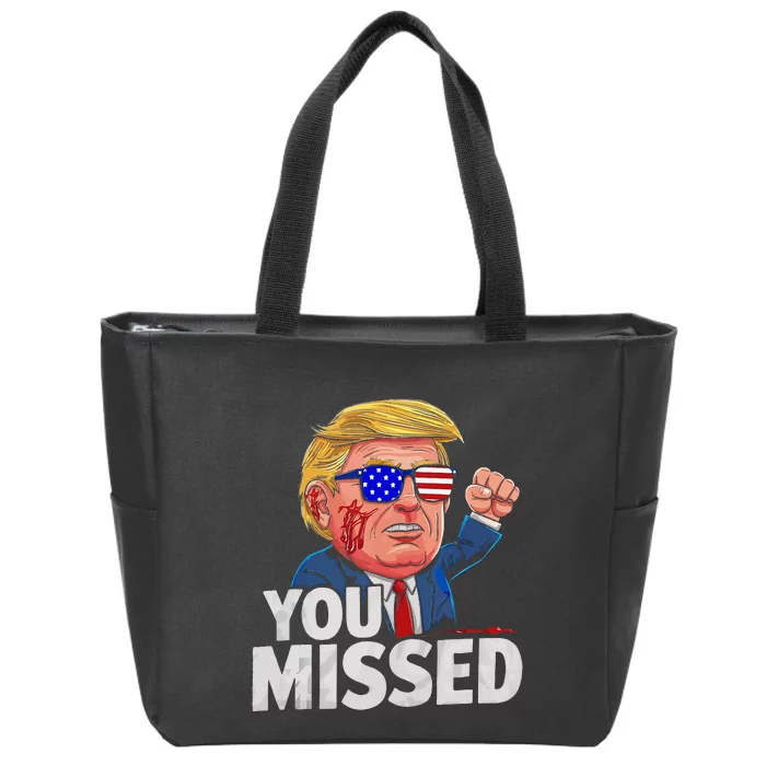 You Missed Donald Trump Tank Top Zip Tote Bag