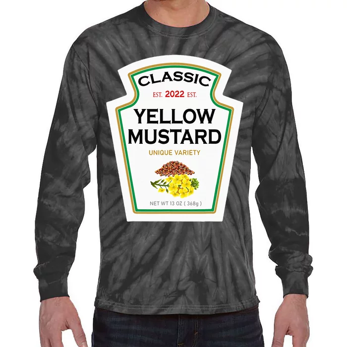 Yellow Mustard Diy Halloween Costume Matching Group Mustard Tie-Dye Long Sleeve Shirt