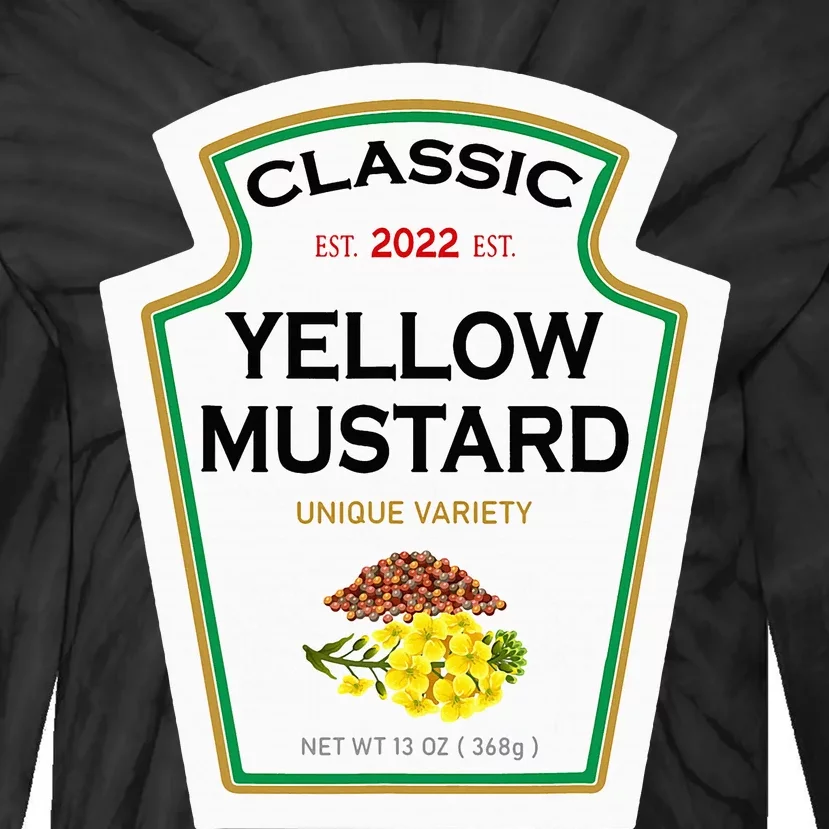 Yellow Mustard Diy Halloween Costume Matching Group Mustard Tie-Dye Long Sleeve Shirt