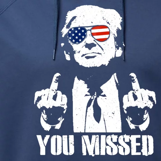 You Missed Donald Trump 2024 Finger Usa United States Presidential Election Performance Fleece Hoodie