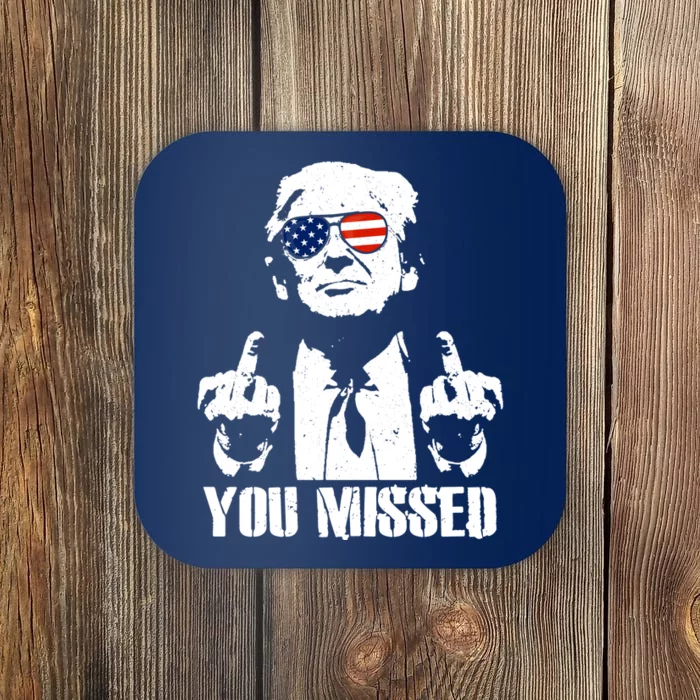 You Missed Donald Trump 2024 Finger Usa United States Presidential Election Coaster