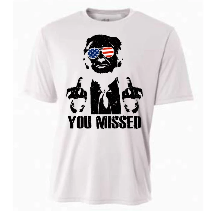 You Missed Donald Trump 2024 Finger Usa United States Presidential Election Cooling Performance Crew T-Shirt