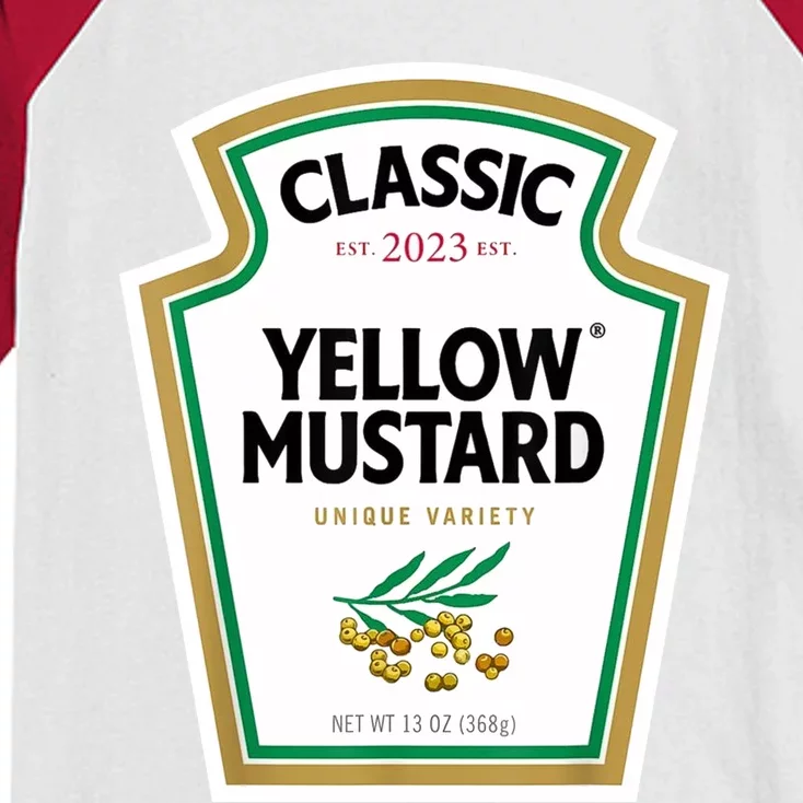 Yellow Mustard DIY Halloween Costume Matching Group Mustard Kids Colorblock Raglan Jersey