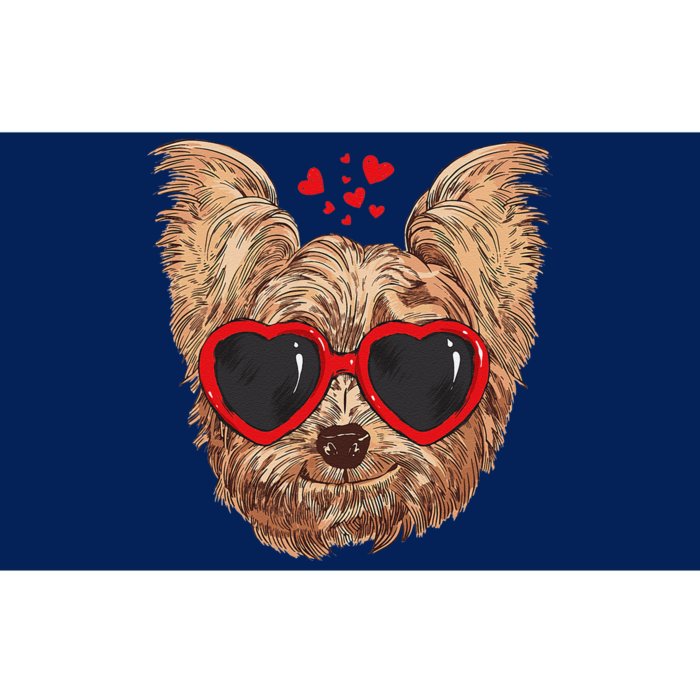 Yorkie Mom Dog Sunglasses Love Heart Yorkshire Terrier Dog Bumper Sticker